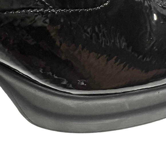 Free People Double Stack Black Patent Leather Platform Boots Size EU 39.5 NWOB - Picture 10 of 11